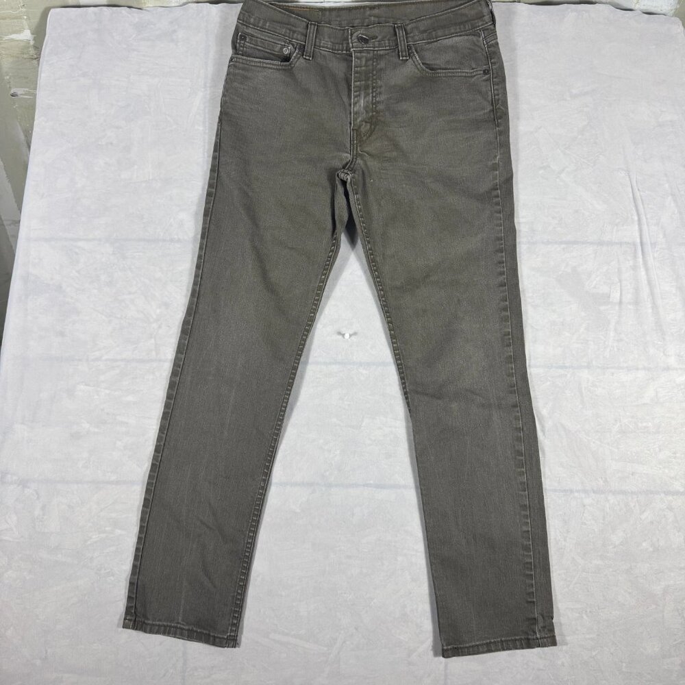 Levi's 511 Men's Straight Leg Jeans Charcoal Gray Denim Zip Fly 5-Pocket W33 L32